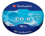CD-R Verbatim 700MB 52x 10 парчиња дополнителна заштитна обвивка