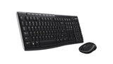Тастатура Logitech Wireless Desktop MK270 со глушец, црна