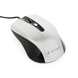 Глушец Gembird MUS-4B-01 Оптички црно/сребрен 1200DPI USB