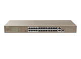 Tenda Switch 24 портен 10/100Mbps 2xGE 1xSFP PoE 250W TEF1126P за монтирање на рекет