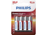 Philips PowerAlkaline AA батерии, пакување од 4