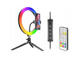 RGB LED светло со прстенеста RGB светлина / со мини статив