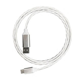USB кабел за Apple Lightning Platinet 1м LED бел