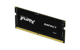 SODIMM Меморија за лаптоп Kingston Fury Impact 8GB CL38 DDR5 4800MHz црна