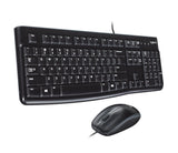 Тастатура Logitech Desktop MK120 со оптички глушец, црна