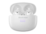 Слушалки Blackview AirBuds 7 бели TWS, микрофон, IPX7, BT 5.3, поништување на бучава, допир со футрола за полнење