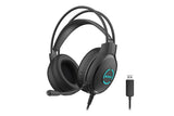 Слушалки A4 FH300U Fstyler USB со неонско осветлување во црна боја