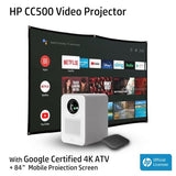 Projektor HP CC500 3 në 1 500 Lumen 1920x1080 piksel, 2xUSB/1xHDMI/1xMiniHDMI/ekran 84"/AndroidTVBox4K