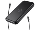Моќна батерија Choetech B650 10000mAh безжична PD двојна тип-C + USB црна