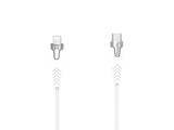 Кабел USB Type-C до Lightning 2м XtremeMac Premium плетен кевлар MFI бела/сребрена