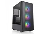 ATX куќиште за средно кула Thermaltake S200 TG ARGB шасија за средно кула, црна