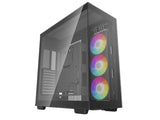 ATX / E-ATX Midi Tower куќиште Deepcool CH780 црно ARGB со 4 USB 3.0, 3 x 140mm (420mm), LED вентилатори