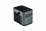Adaptues universal për karikim udhëtimi UTA-03 Verbatim 30W USB-C PD & QC, 2 porta USB-C dhe 2 porta USB-A