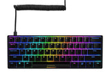 Тастатура Sharkoon SKILLER SGK50 S4 60% црна Механичка играчка со RGB осветлување - црвен прекинувач
