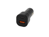 USB универзален полнач за автомобил SBOX двоен USB 3.0 тип-C/тип-A 38W црн