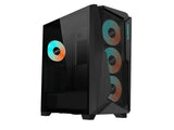 ATX Midi Tower куќиште Gigabyte C301 GLASS V2 црно со 2 USB 3.0, USB 3.1 Type-C, 4 120mm ARGB вентилатори