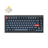 Тастатура Keychron V1 Max 75% безжично заменливо RGB позадинско осветлување Gateron Jupiter Banana Switch - црна