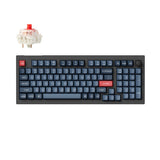 Тастатура Keychron V5 Max 96% безжично заменливо RGB позадинско осветлување Gateron Jupiter црвен прекинувач - црна