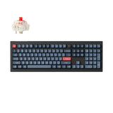 Безжична тастатура Keychron V6 Max со целосна големина, заменлива BL RGB Gateron Jupiter, црвена, прекинувач - црна