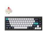 Тастатура Keychron Q2 Max 65% безжично заменливо RGB позадинско осветлување Gateron Jupiter црвен прекинувач - црна