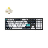 Безжична тастатура Keychron Q6 Max со целосна големина, заменлива RGB Gateron Jupiter Banana Switch - црна