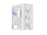 ATX Midi Tower куќиште Genesis Diaxid 605 Gaming ARGB со 4x ARGB вентилатори, бело