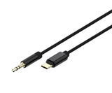 Кабел USB тип-C кон стерео 3,5 mm AUX кабел 1,5 m црн