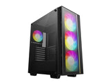 ATX Midi Tower куќиште Deepcool MATREXX55 V4 C црно со USB3.0, 2x USB2.0, x4 RGB вентилатори