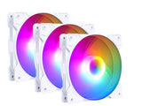 Вентилатор во куќиште 120x120x25 SAMA 3 во 1 фиксен RGB LED бел со центар за вентилатор