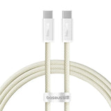 Кабел USB 2.0 Тип-C до Тип-C 1м Baseus Dynamic 3 PD 100W крем жолт