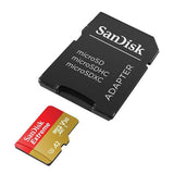 Безбеден дигитален микро SanDisk 512GB SDXC Extreme 4K 190MB/s UHS-1/U3/V30 со адаптер
