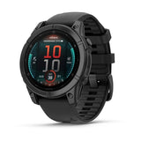 Паметен часовник Garmin Fenix E 47mm AMOLED Slate Grey со црн силиконски ремче