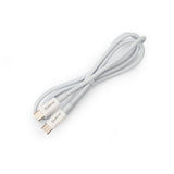 Кабел USB 2.0 Тип-C до Тип-C 1м Платинет 3A 60W PD3.0 Бел