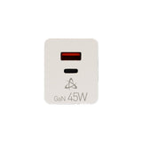 USB универзален полнач за напојување SBOX тип-C 45W GAN бел