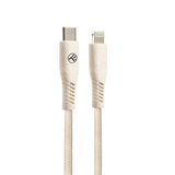 USB Type-C до Lightning кабел за Apple PD20W 2.4A Tellur 1m еко најлон крем