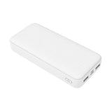 Моќна батерија Platinet 20000mAh + 20W PD полнач + USB C кабел, бела