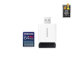 Безбедна дигитална Samsung 64GB SDXC PRO Ultimate 200R/130W U3 V30 со читач на картички