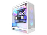 ATX Midi Tower куќиште NZXT H7 Flow (2024) RGB бело со USB 3.2, тип-C, 1x 360mm (F360 RGB)