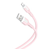 Кабел USB-A до Lightning 1м XO NB212 розов