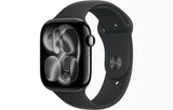 Apple Watch Series 11 GPS 46mm џет-црна алуминиумска футрола со црна спортска лента M/L