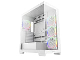 ATX Midi Tower куќиште Deepcool CG580 4F V2 WH панорамско стакло со USB 3.0 x2, 4x120mm ARGB вентилатори, бело