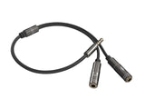 Кабел стерео приклучок 3,5mm 4pin кон двојни стерео приклучоци 3,5mm 0,2m аудио PS4 црна Thul 200 Genesis