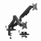 Monitor Desktop Stand Gembird for 2 Monitors Full Motion with USB Ports Black