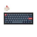 Тастатура Keychron V4 Max 60% безжично заменливо RGB позадинско осветлување Gateron Jupiter црвен прекинувач - црна