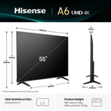 TV HISENSE 55 A6Q 4K UHD Smart, 55"(139cm)