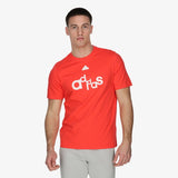 Дуксер од руно со графички принт на adidas