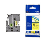 TZE621 9mm Black on Yellow