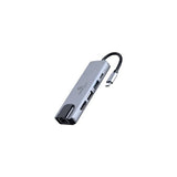 Gembird USB Type-C 5-во-1 мултипортен адаптер (центар + HDMI + PD + LAN)