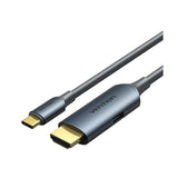 VENTION HDMI машки на USB Type-C машки 4K HD кабел со напојување 1.5М сив метален тип