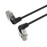 VENTION Cat6A UTP Ротационен десен аголен етернет лепенка кабел 1M црн тенок тип